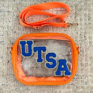 Clear crossbody stadium bag